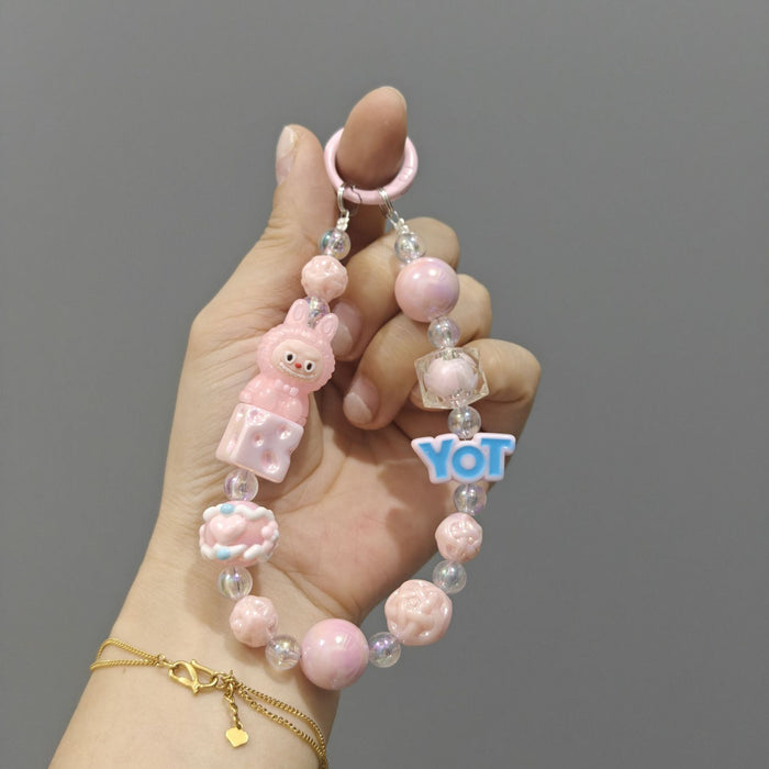 Wholesale Cartoon beaded and hand-painted character keychain