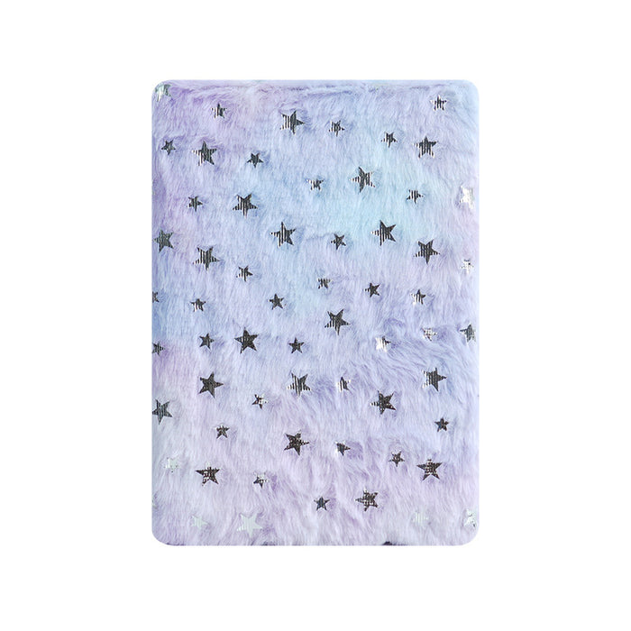 Wholesale plush 80 pages gradient diary notebook
