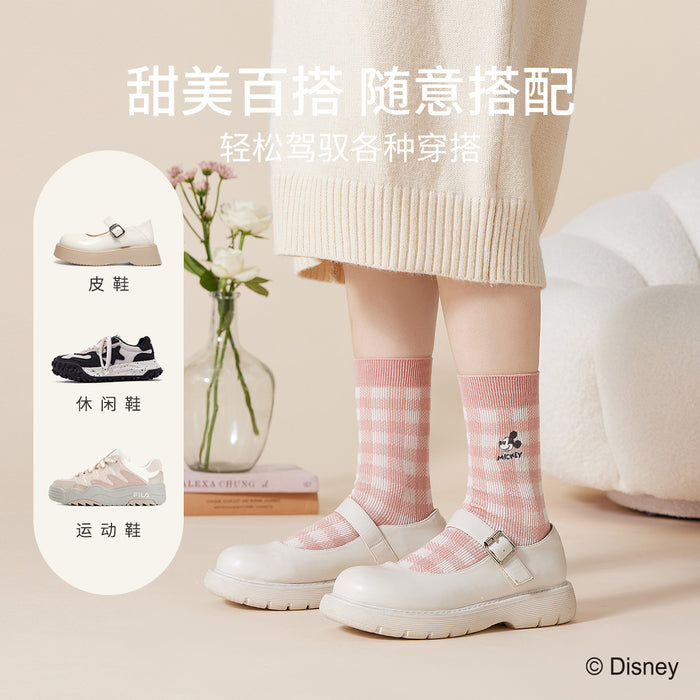 Wholesale Autumn and winter socks for children, 3 pairs of boxed striped mid tube socks, college style cotton socks