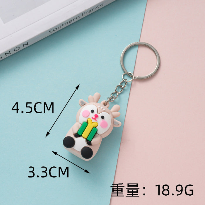 Wholesale Cute Christmas PVC Keychains JDC-KC-Wenma009