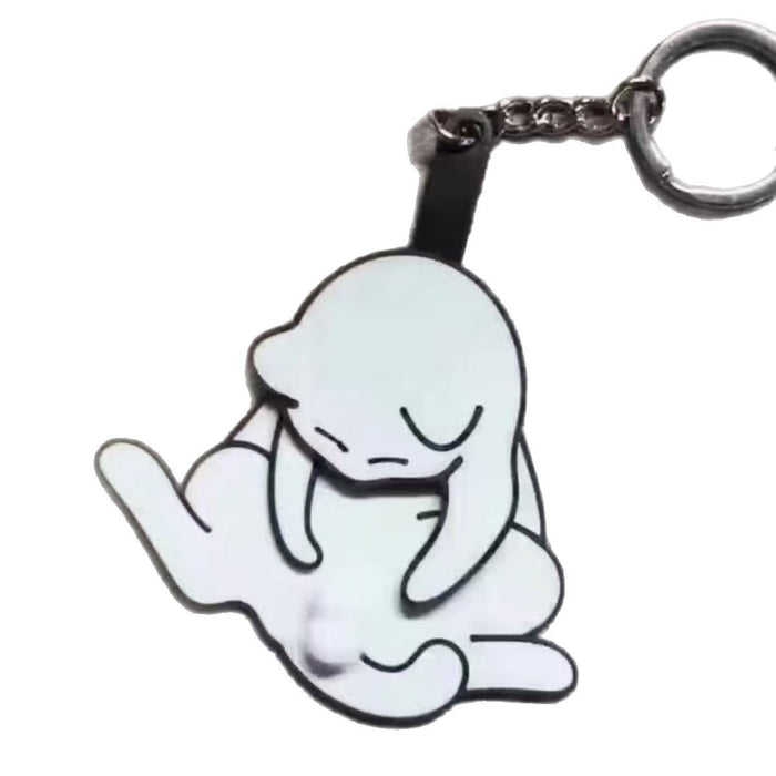 Wholesale Creative and quirky drawstring toy egg cat keychain pendant cute abstract rotatable bag pendant backpack accessories