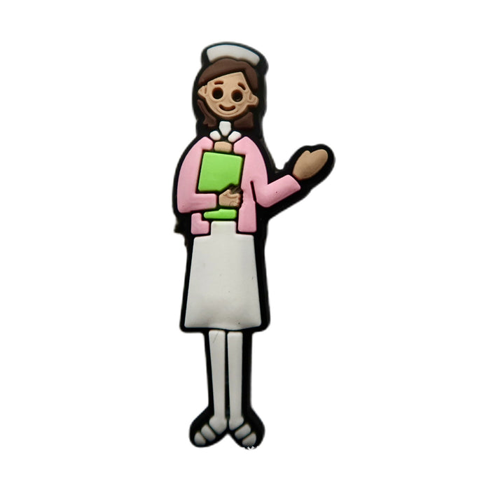 Wholesale 100pcs Medical Angel Cartoon Hole Shoes Decorative Buckle Shoe Flower Buckle Cute Hole Bag Accessories