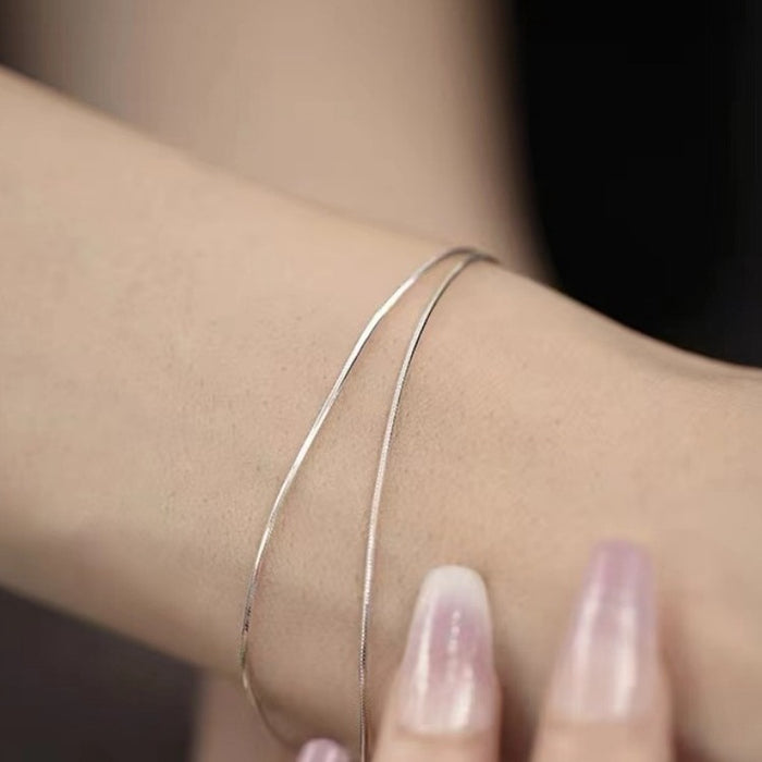 Wholesale Snake bone chain slim bracelet, handmade accessory, niche design accessory