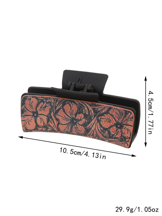 Wholesale Western Denim Sunflower Vintage Letter Shark Clip Grab Clip Hairpin