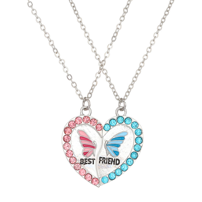 Wholesale Alloy Love Rainbow Necklace Set JDC-NE-QingWen002