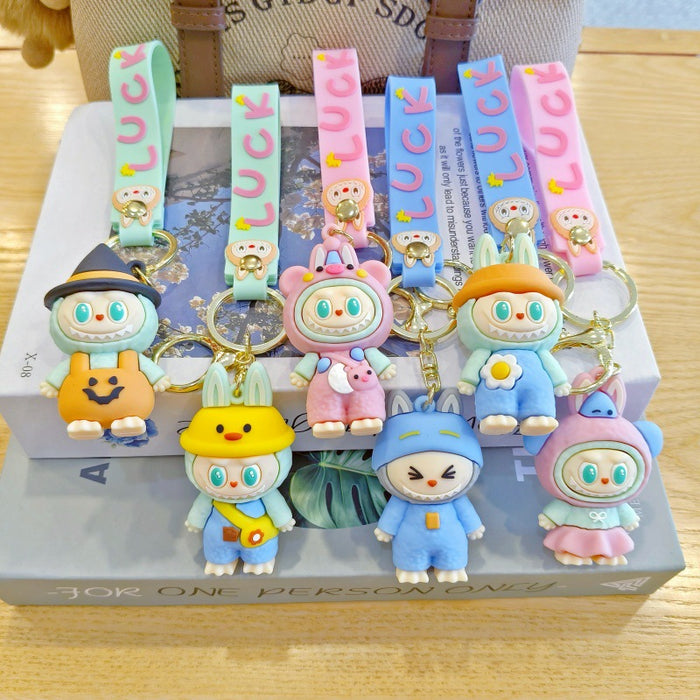 Wholesale Dressing Plush Key Pendant Cute Stereo Doll Car Key Chain