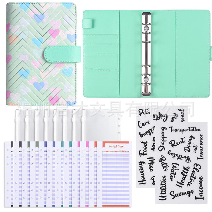 Wholesale Pu Notebook Cash Budget Loose-Leaf Financial Notebook