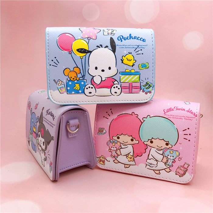 Wholesale PU Cartoon Printing Small Magnetic Buckle Adjustable Shoulder Strap Messenger Bag JDC-SD-YaLL001