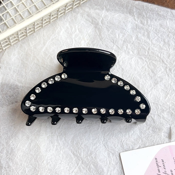 Wholesale Acrylic Rhinestone Large Hair Claw Clip Geometric Colorful White Hair Accessory Boutique Resale