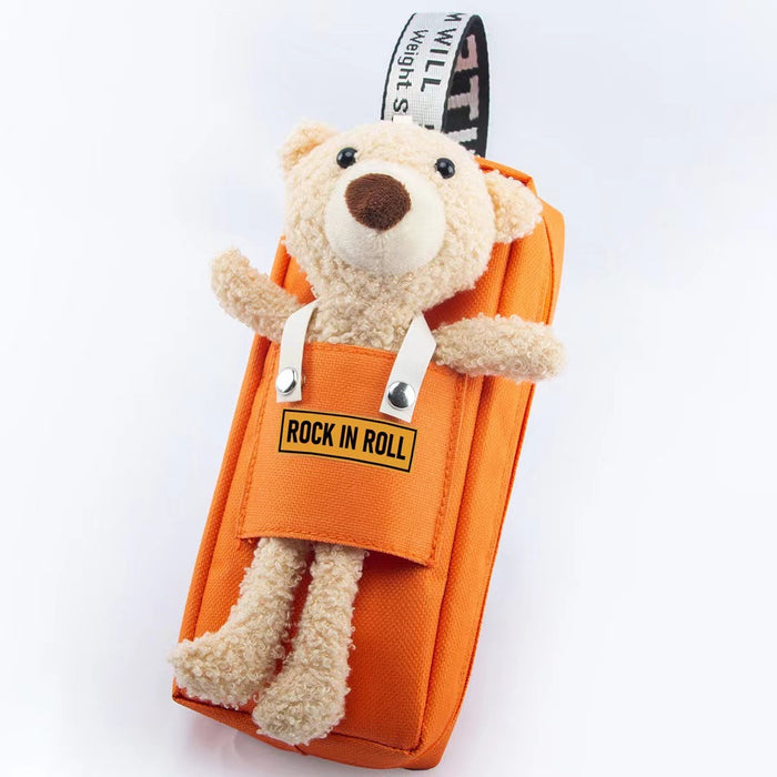 Wholesale Children's Pencil Bags Bear Detachable Double Layer