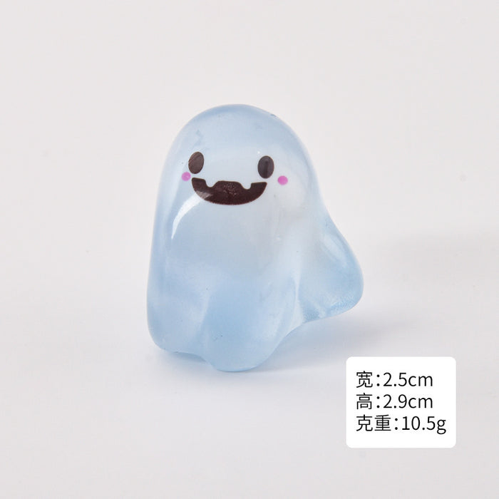 Wholesale Resin Glow-in-the-Dark Ghost Cartoon Keychain Desk Decoration Birthday Gift MOQ≥3