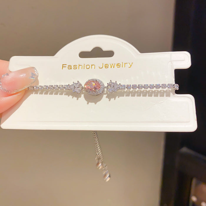 Wholesale French Style Zircon Round Adjustable Bracelet Jewelry Accessory