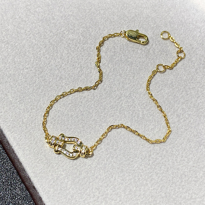 Wholesale Full diamond bracelet for women, plated with diamonds, fashionable and luxurious collarbone chain