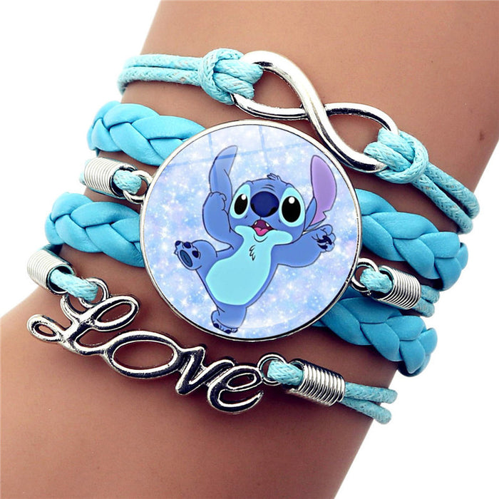 Wholesale Star Stitch Cartoon Bracelet Girl Jewelry Hot Selling Accessories Stitch Peripheral Leather Hand Jewelry JDC-BT-JY002