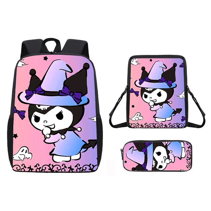 Wholesale Backpack Satchel Pencil Case Three-piece Student Schoolbag