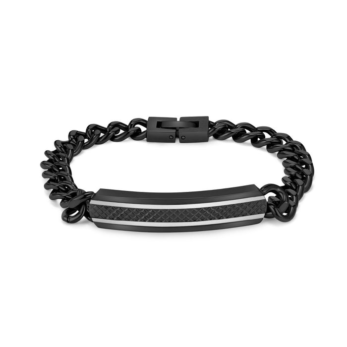 Wholesale Stainless steel grid brushed bracelet with a light luxury and high-end feel, fashionable design, simple and concealed buckle