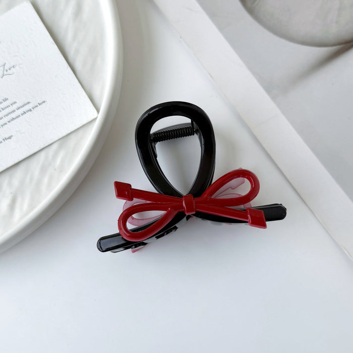 Wholesale Retro Red Large  Bow Hair Clips