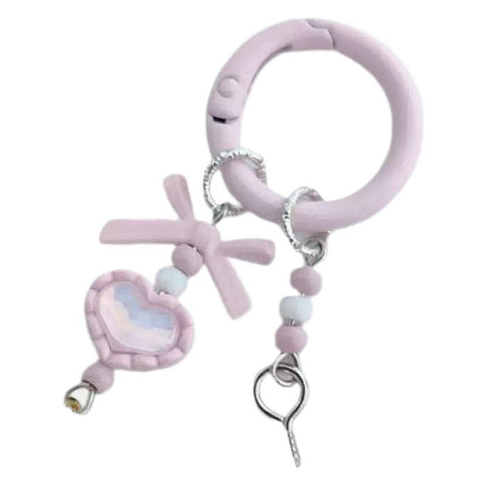 Wholesale Fur Ball Mobile Phone Chain Beaded Cute Hanging Chain Pendant Keychain