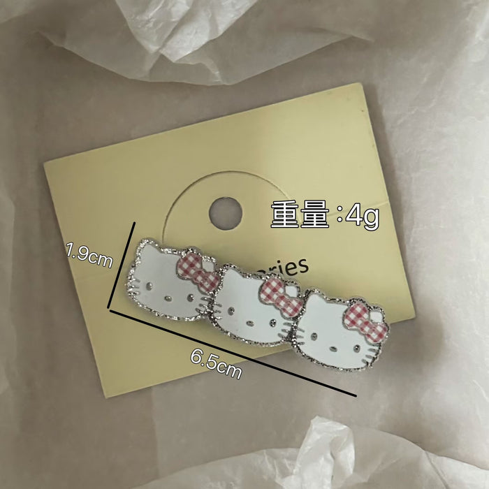 Wholesale Acrylic three-piece cat hairpin sweet and versatile girl side duckbill clip hairpin hair accessories