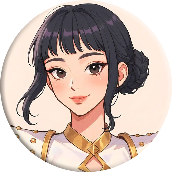 Wholesale Kpop Cartoon Tinplate Badge Mirror Keychain Pendant Peripheral