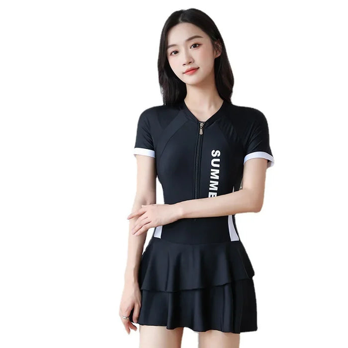 Wholesale Super Immortal  Swimsuit Women's Belly-Covering Slimming Hot Springs Seaside Professional Vacation Student One-Piece Conservative Swimsuit