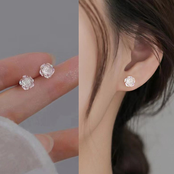 Wholesale 925 silver Camellia  Earrings  JDC-ES- XiangDuan011