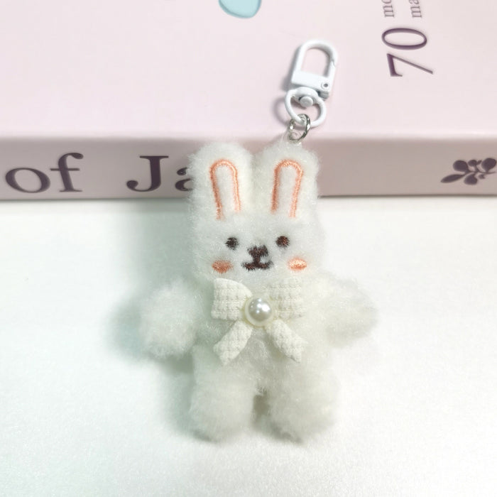 Wholesale Cartoon Plush Bunny Door Buckle Key Chain Cute Rabbit Backpack School Bag Student Gift Pendant