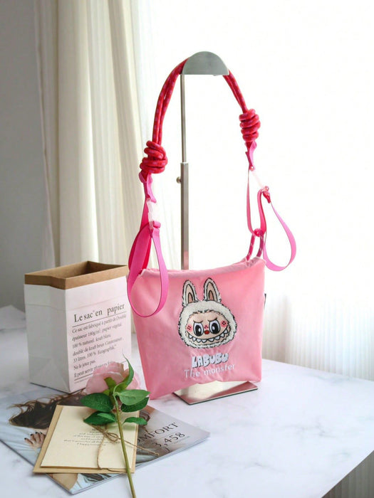 Wholesale Needle Embroidered Donut Mini Bag Mini Shoulder Crossbody Bag Handbag Canvas Bag