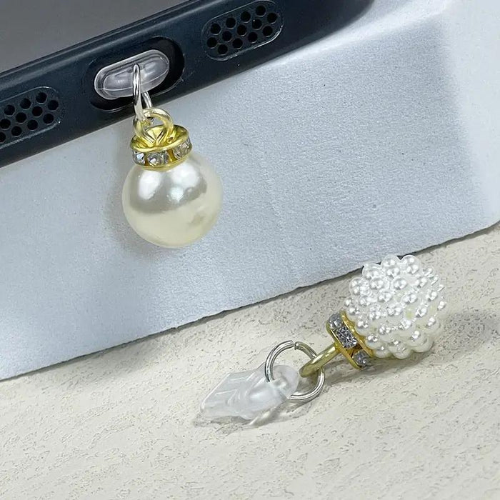 Wholesale Mobile Phone Stands pearl pendant mobile phone accessory decorative pendant