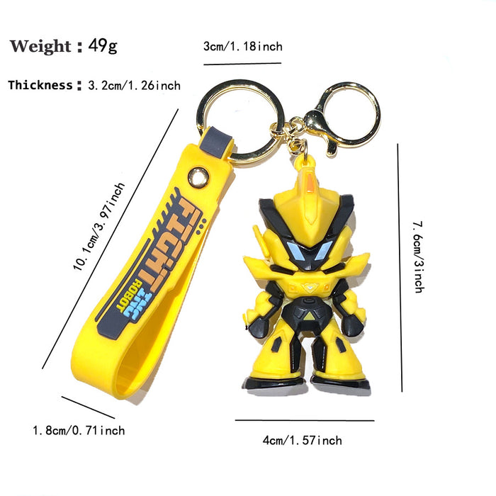 Wholesale Cool robot three-dimensional soft plastic doll bag Key Chain
