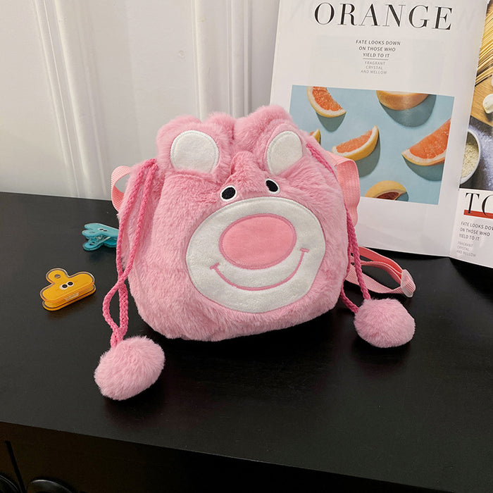 Wholesale Cartoon Plush Doll Ball Shoulder Bags