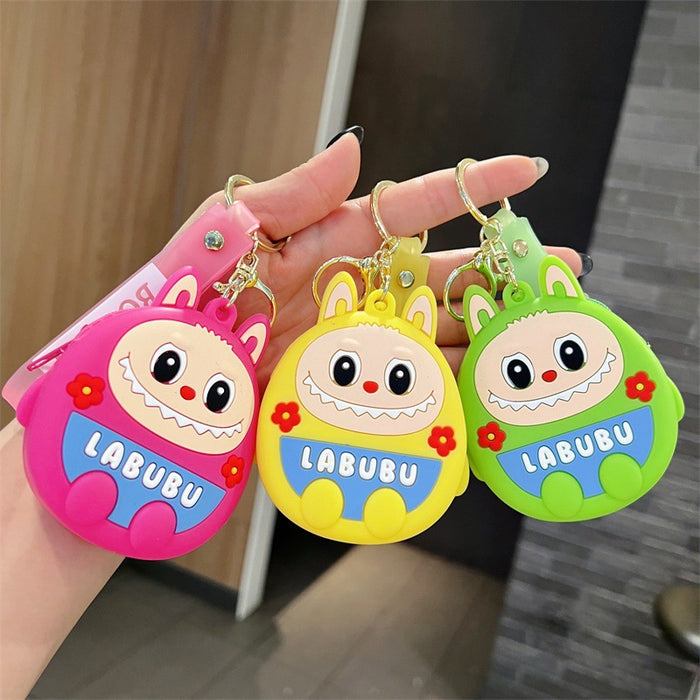 Wholesale Cute cartoon character coin purse silicone keychains