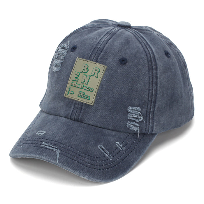 Wholesale Trendy Vintage Washed Cotton Baseball Cap Distressed Geometric Pattern Sun Hat for Resale