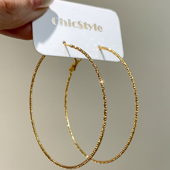 Wholesale Exaggerated Metal Large Circle Thin Hoop Earrings Ear Ring Distinctive