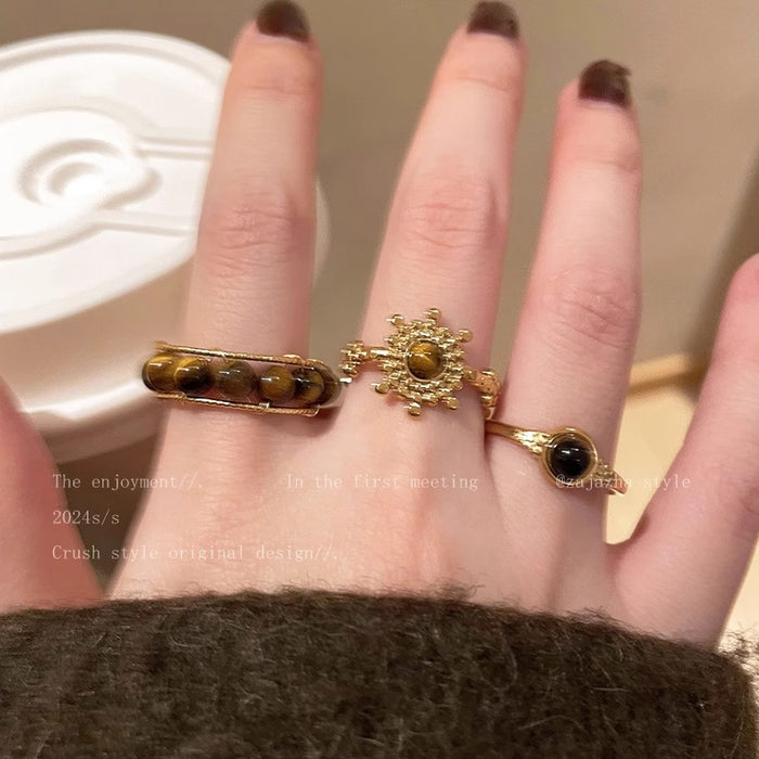 Wholesale Simple ring temperament retro light luxury niche versatile ring