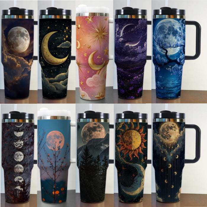 Wholesale 40oz Car Cup  moon Stainless Steel  ice bullies cup Tumbler Thermos Cup