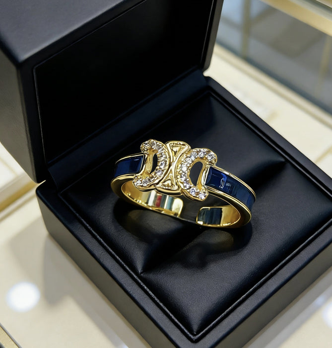 Wholesale Copper Zircon Oil-Drip Adjustable Ring