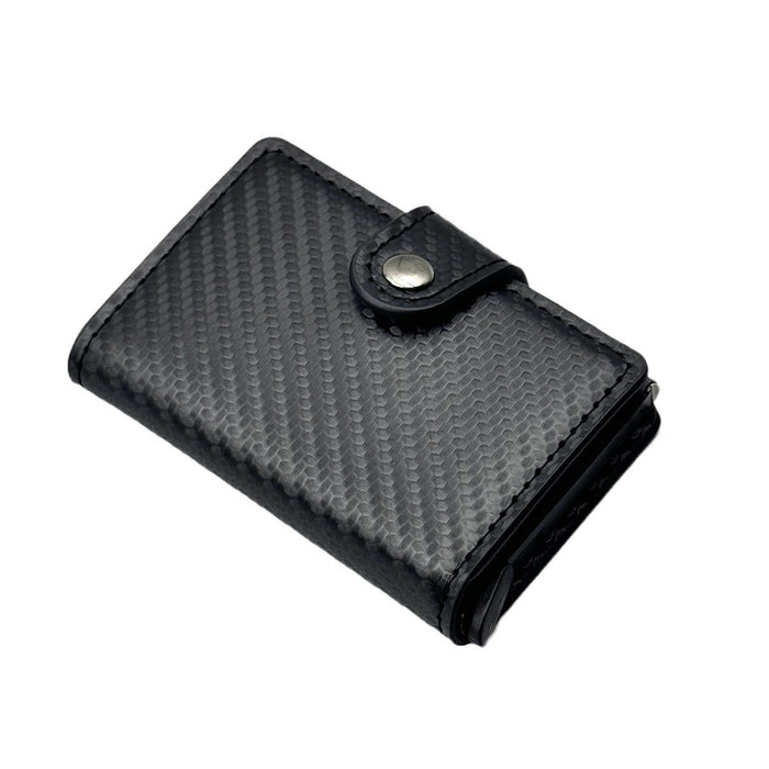Wholesale Trendy Carbon Fiber Card Case PU Leather Wallet Stylish Daily Use Fashion MOQ≥2