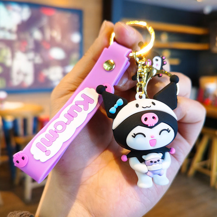 Wholesale  Silicone  Keychain Cartoon Keychain   Car Keychain  Gift Bag Pendant