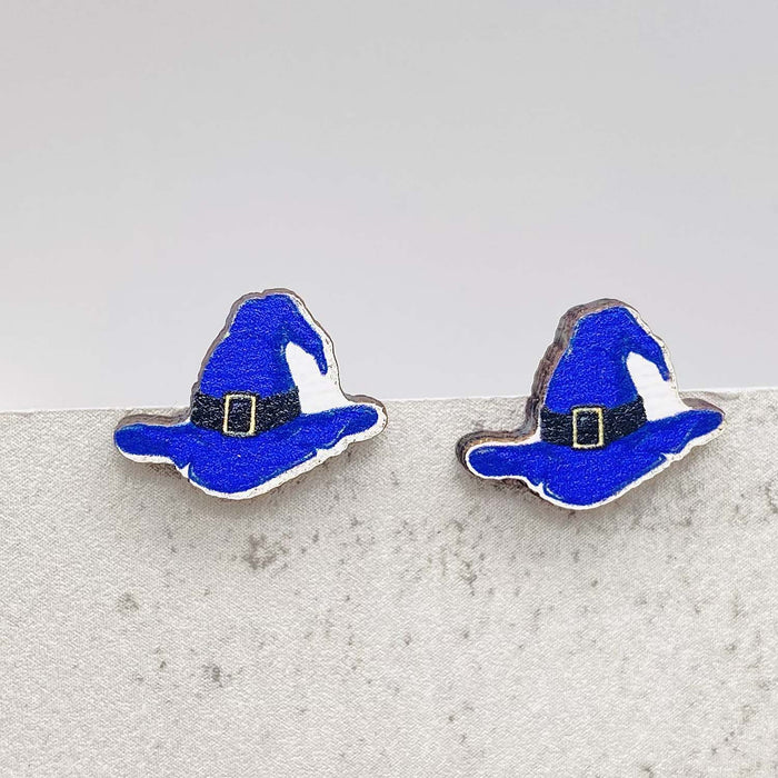 Wholesale  Earrings Horror Pumpkin Ghost Bat Wooden Earrings  Night Jewelry