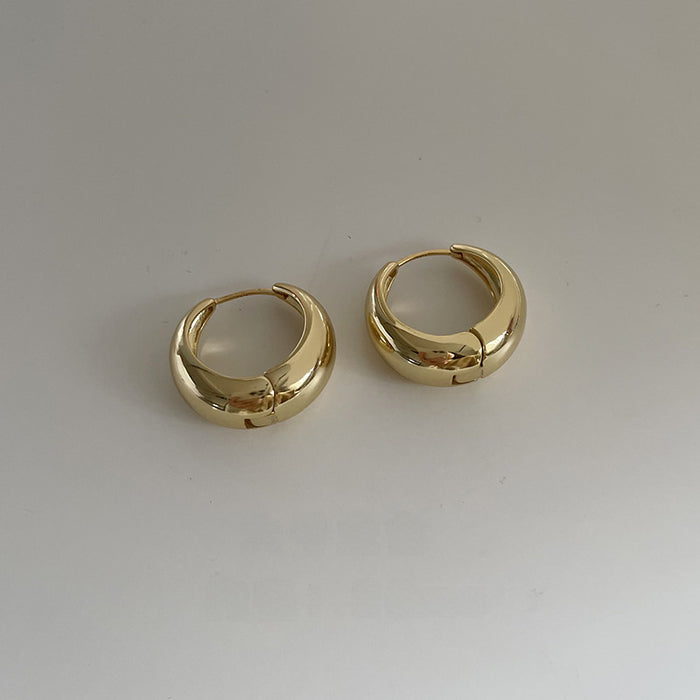 Wholesale Silver needle earrings, simple personality, cold and feng shui drop earrings, round circle earrings