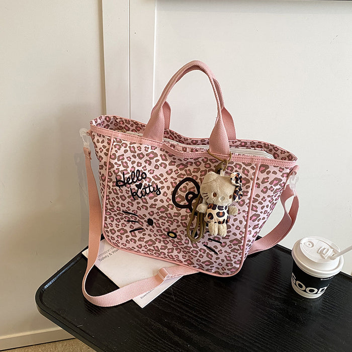 Wholesale Cute cartoon leopard print large capacity shoulder bag