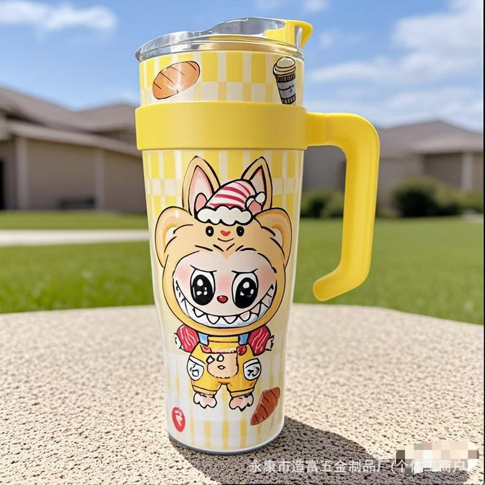 Wholesale Stainless Steel Insulated Tumbler with Handle and Straw Decorative Car Cup