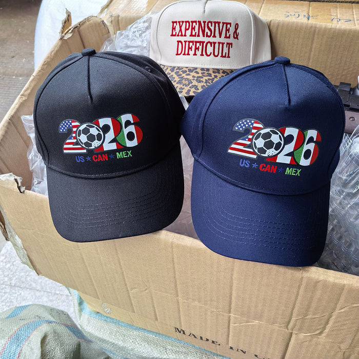 Wholesale 2pcs World Cup Printed Imitation Embroidery Baseball Cap