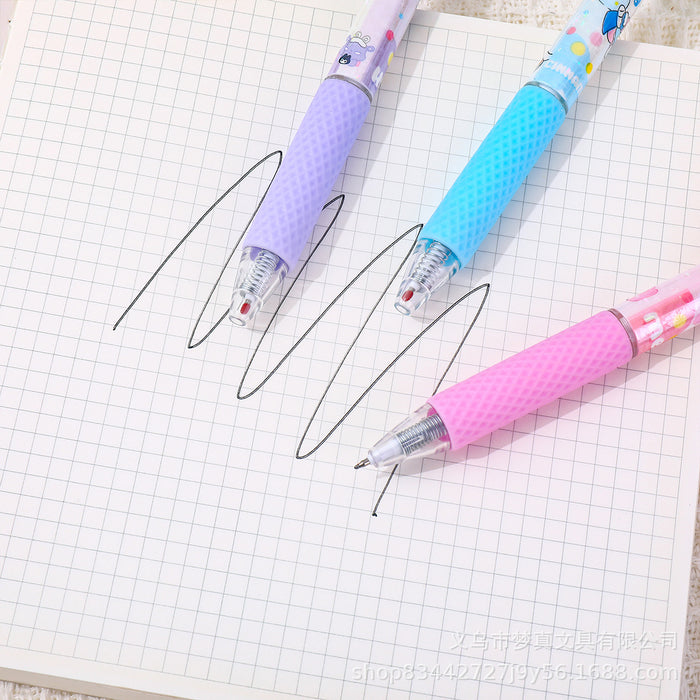 Wholesale 5pcs Press Gel Pen Quick Dry Brush Pen Cute Carbon Black Pen