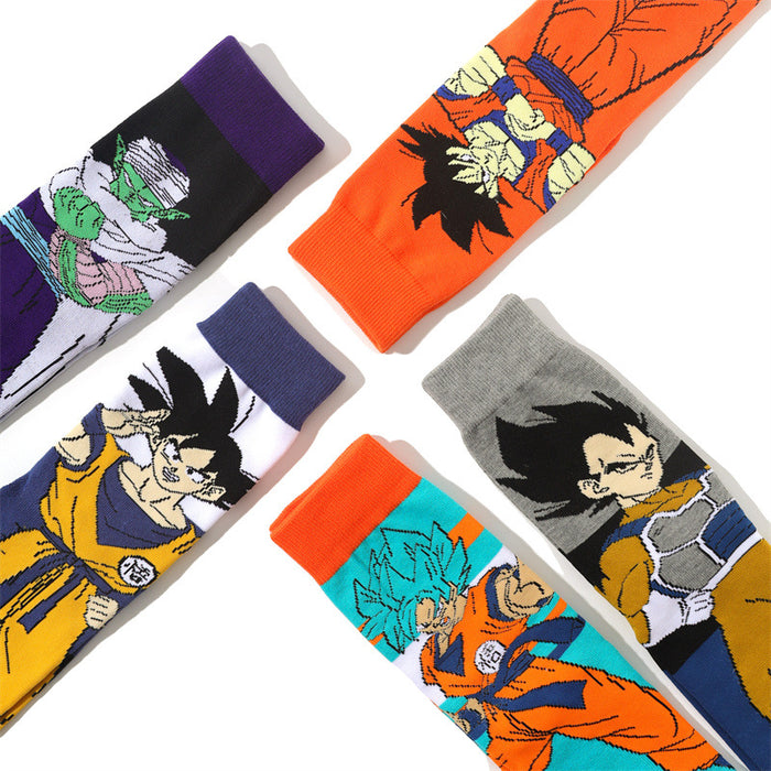 Wholesale men's Dragon Ball cotton long tube tide socks women's animation socks animation men's socks