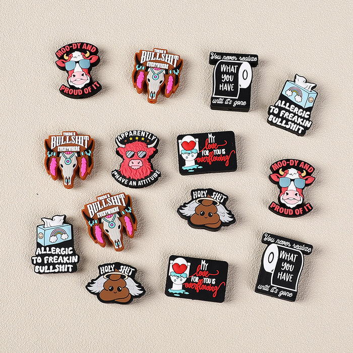 Wholesale 20pcs Silicone beads for children,  food grade,  English alphabet beads,  silicone beads for pen accessories