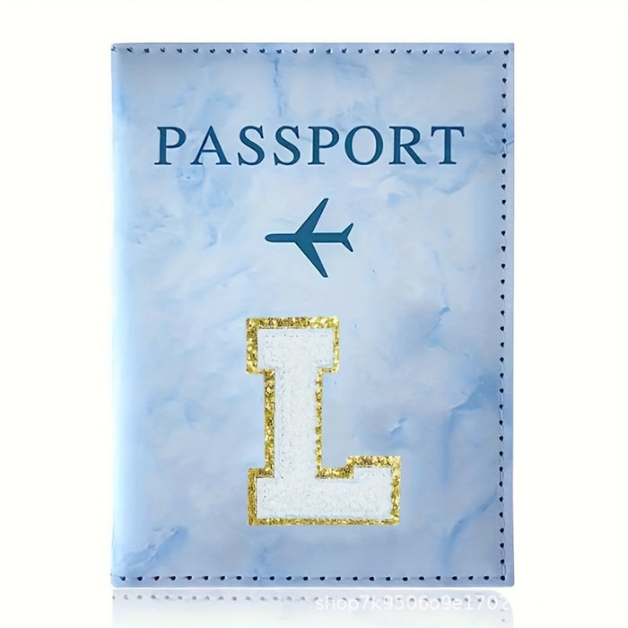 Wholesale Fashion Initial Letter Pattern PU Passport Holder Travel Wallet Casual Everyday Accessory