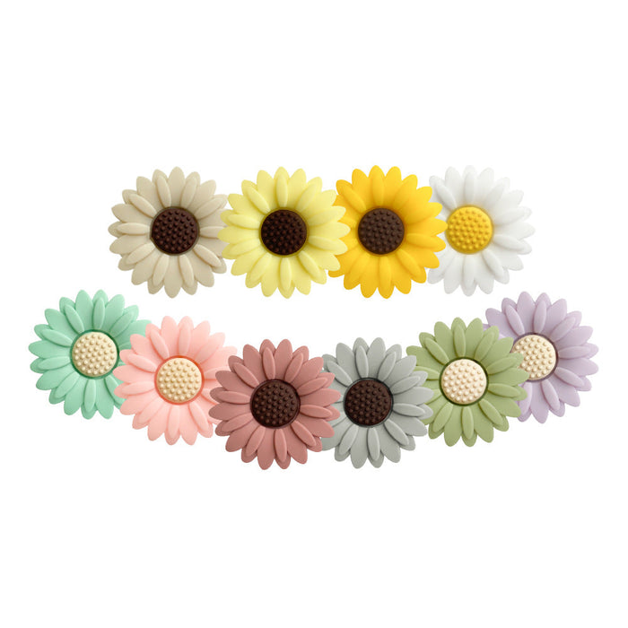 Wholesale 20mm 10PCS Daisy Flowers Food Grade Cartoon DIY Focal beads Silicone JDC-BDS-WDX010