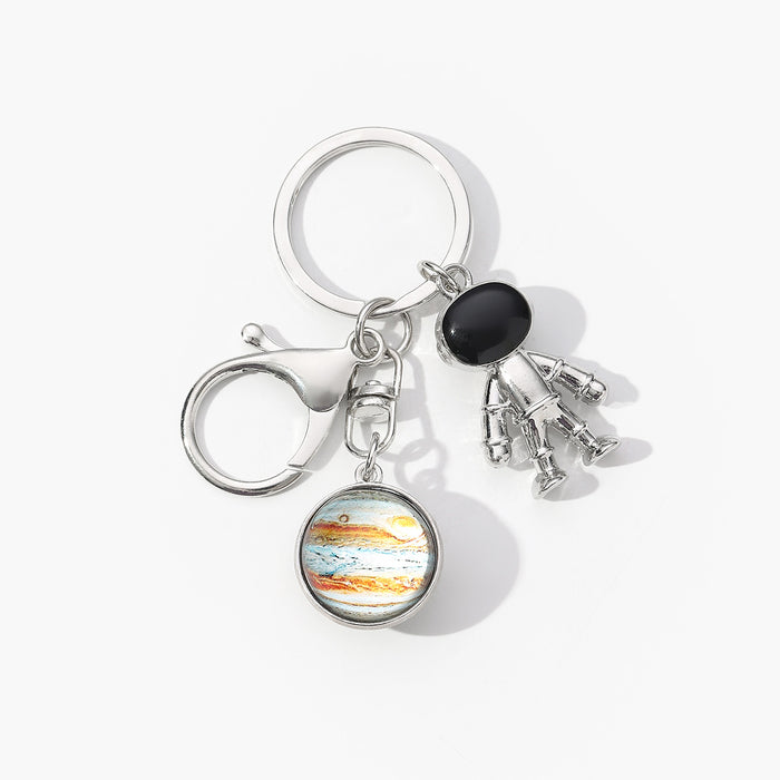 Wholesale Nine Planets Moon Astronaut Alloy Keychain JDC-KC-HuiWen014